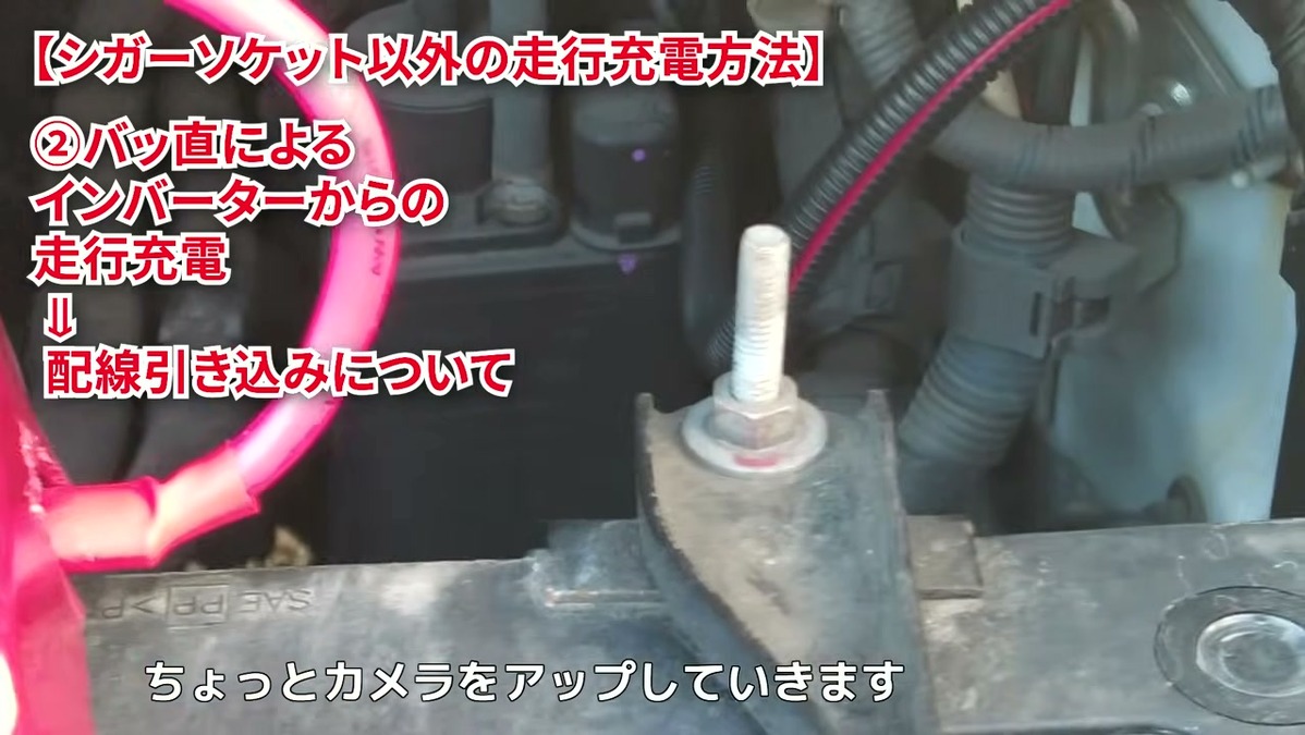 エンジンルームから車内へ配線を通すゴムキャップ