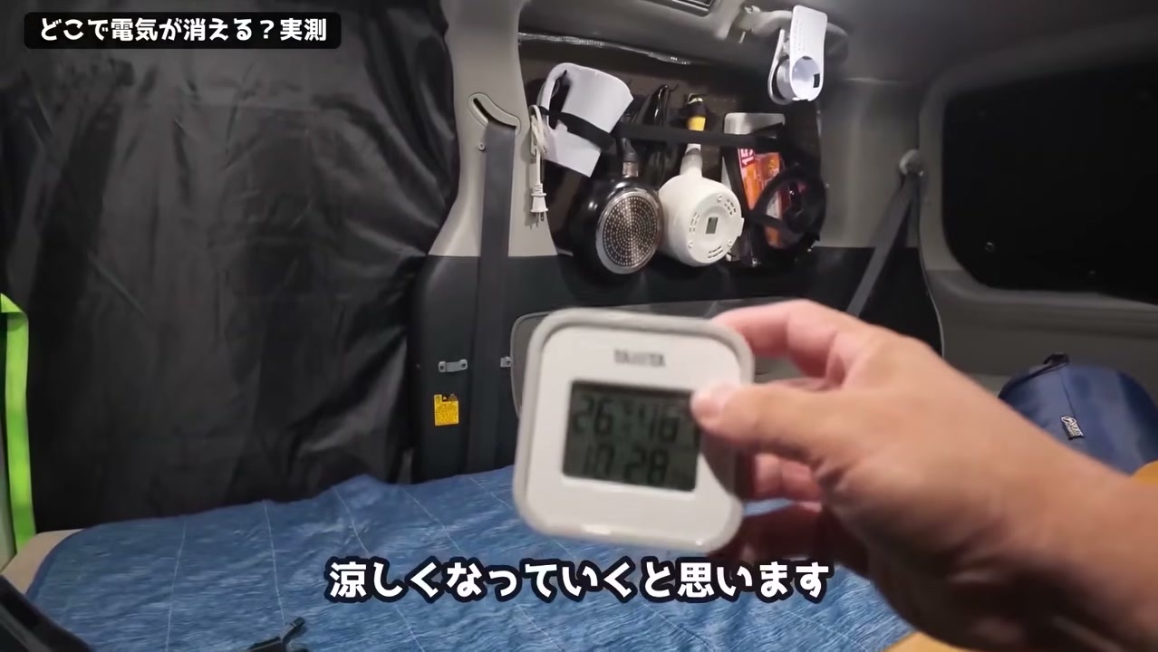 窓用エアコン稼働後の車内温度26℃